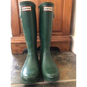 Hunter Rainboots - Tall, Matte Hunter Green